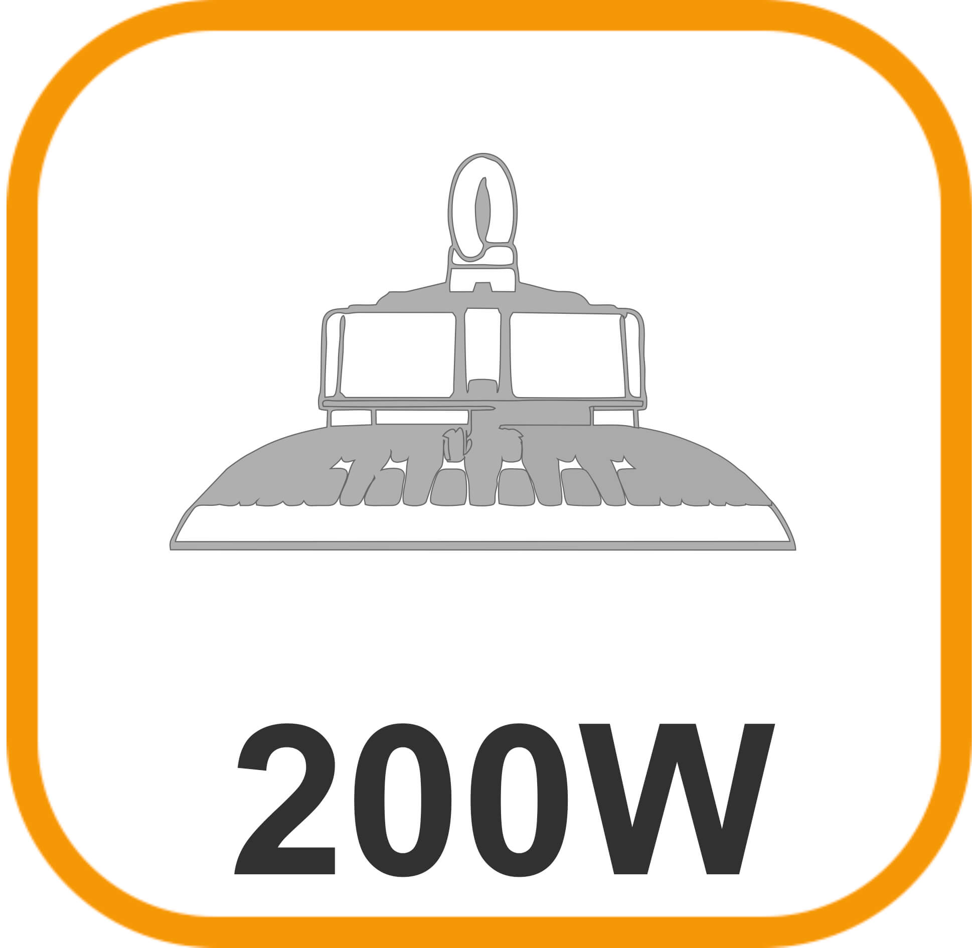 Symbol: Effizienter LED Hallenstrahler mit 200 Watt